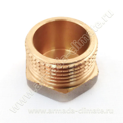 Заглушка Нр 1 1/2" М латунная