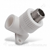 Угольник комбинир. с крепл. ПП D20-1/2"НР