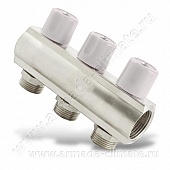 Гребенка 1"х3/4"х 3 вых с вент (хром) 