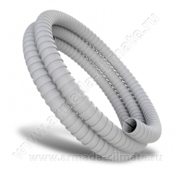 Труба гофрированная ПВХ с зондом (25м) d32мм серая